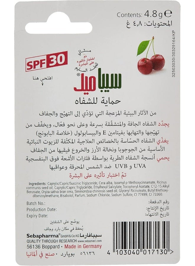 Sebamed Lip Defense Cherry SPF 30 – Moisturizing Lip Balm for Dry & Chapped Lips