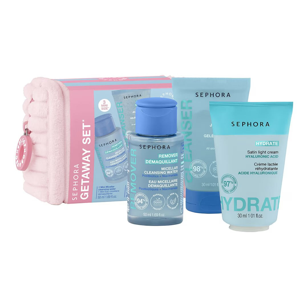 Sephora Collection Getaway Mini Skincare Travel Set – 3 Pieces + Pouch