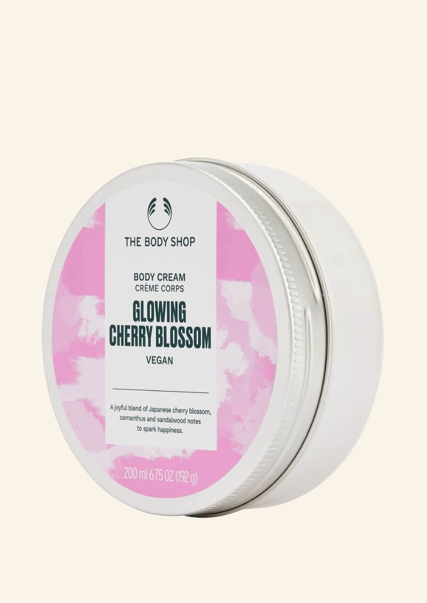 The Body Shop Glowing Cherry Blossom Body Cream 200ml – Vegan Body Moisturizer