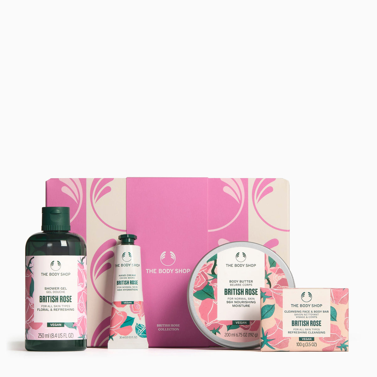 The Body Shop British Rose Body Care Gift Set – 4 Piece Set