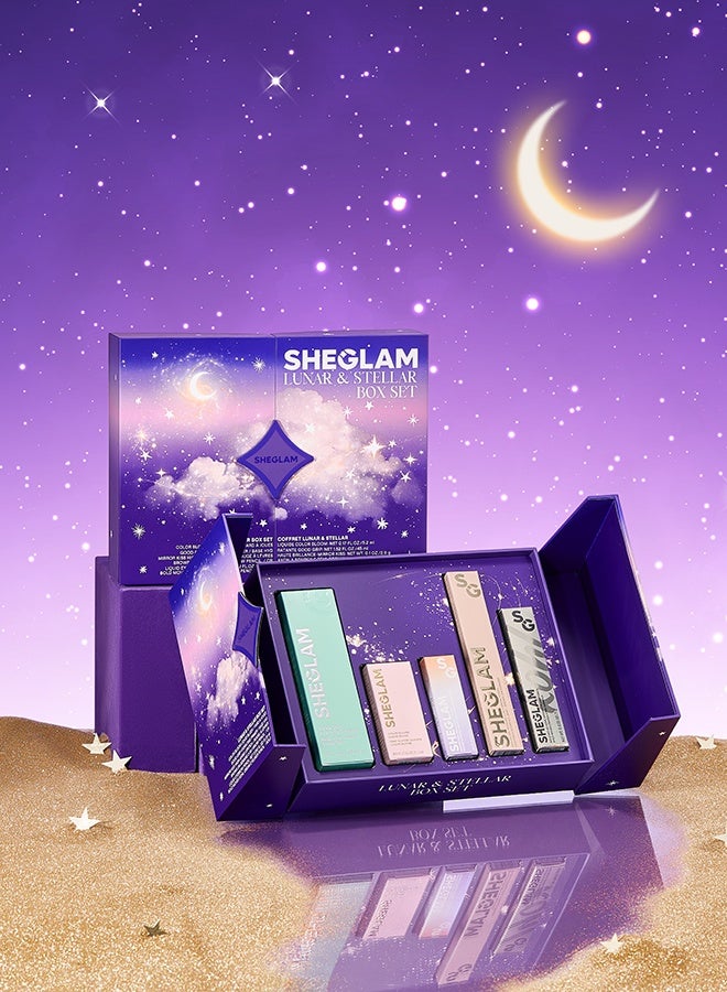 SHEGLAM 5-Piece Makeup Gift Set – Primer, Liquid Blush, Lipstick, Brow Pencil & Eyeliner
