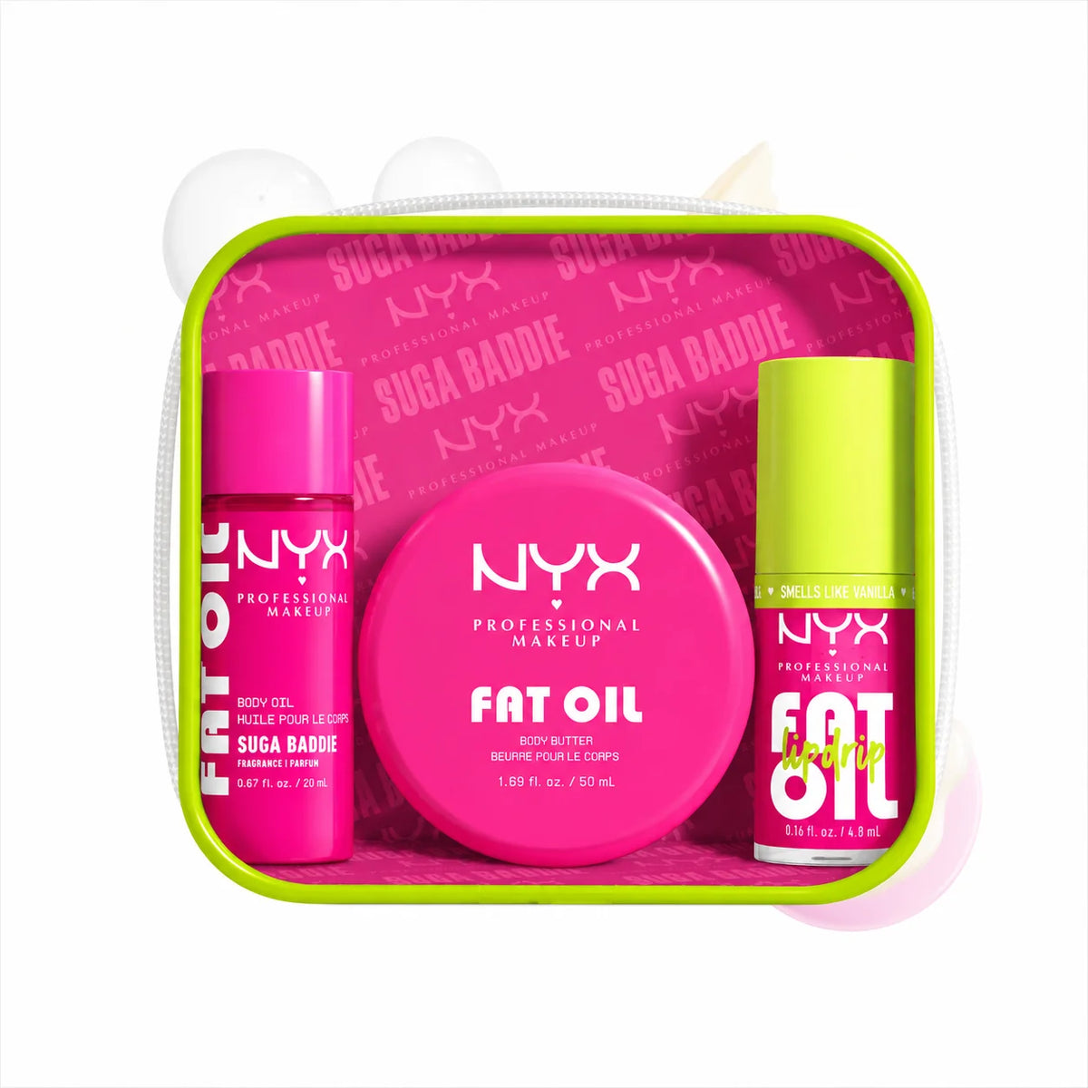 NYX Professional Makeup Fat Oil Suga Baddie Lip & Body Mini Gift Set